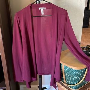Ambiance apparel large burgundy sweater
